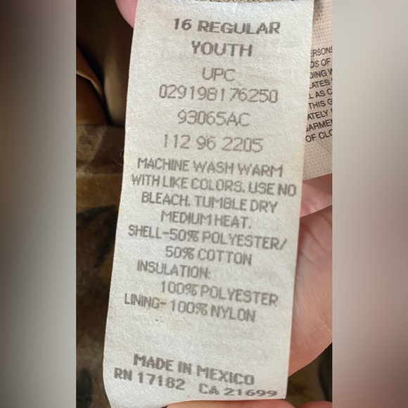 Vintage Leading The Way Youth 16 Reg Camo Hunting Outdoors Insulated Overalls - Picture 4 of 4